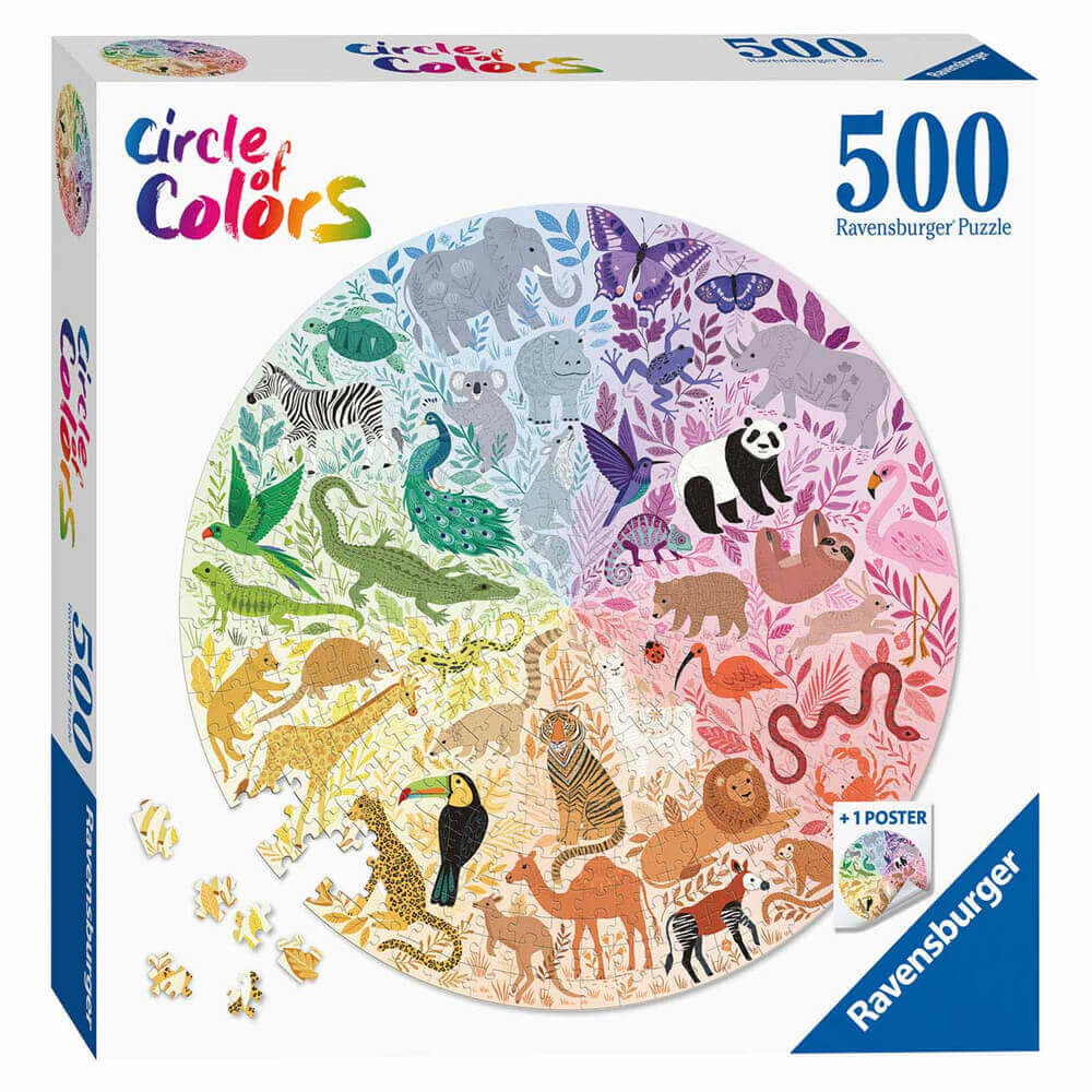 Ravensburger Puzzle Animals Circular - 500 Pieces